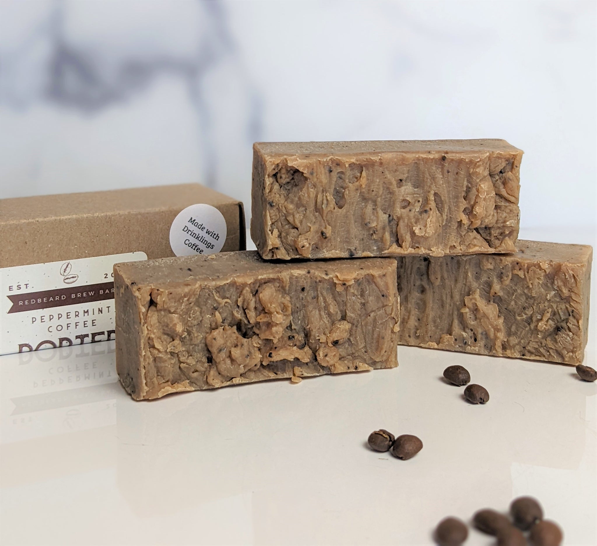 Peppermint Coffee Porter Soap (Made with Drinklings Coffee) - From Red Beard Brew Bars