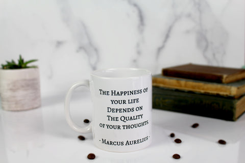 Marcus Aurelius - The Happiness Of Your Life Quote Mug