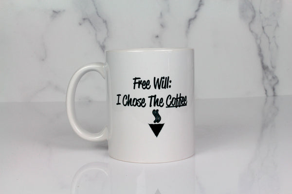 Free Will Vs. Predestination (11 oz Black Handle) Mug